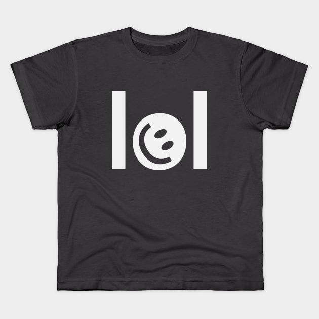 laughing out loud creative typography design Kids T-Shirt by D1FF3R3NT